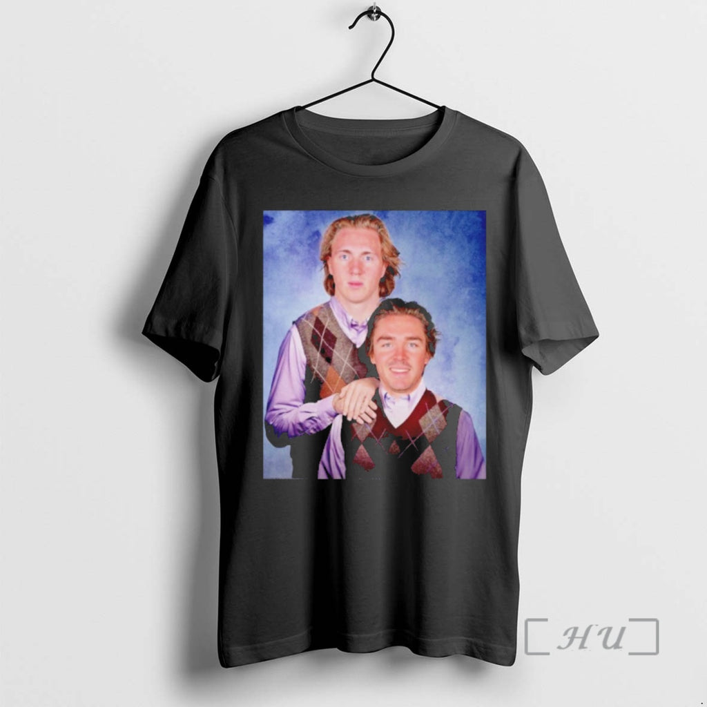 Officials Logan Cooley And Clayton Keller Utah Mammoth Hockey Step Bros Vintage Premium T Shirts