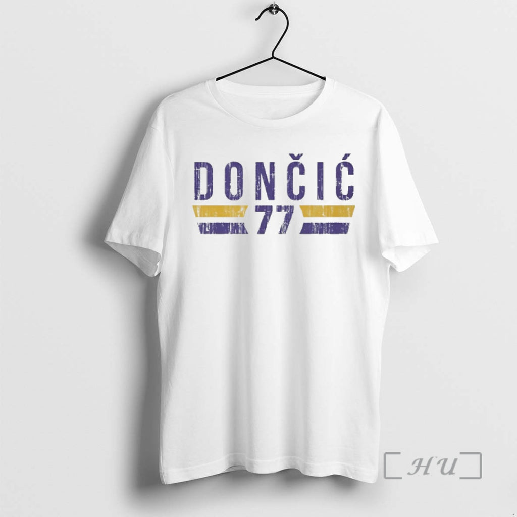 Officials Luka Doncic 77 Los Angeles Lakers Basketball Name And Number Premium T Shirts Sweater