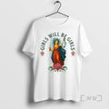 Officials Medusa With The Head Of Perseus Girls Will Be Girls Vintage Premium T Shirts
