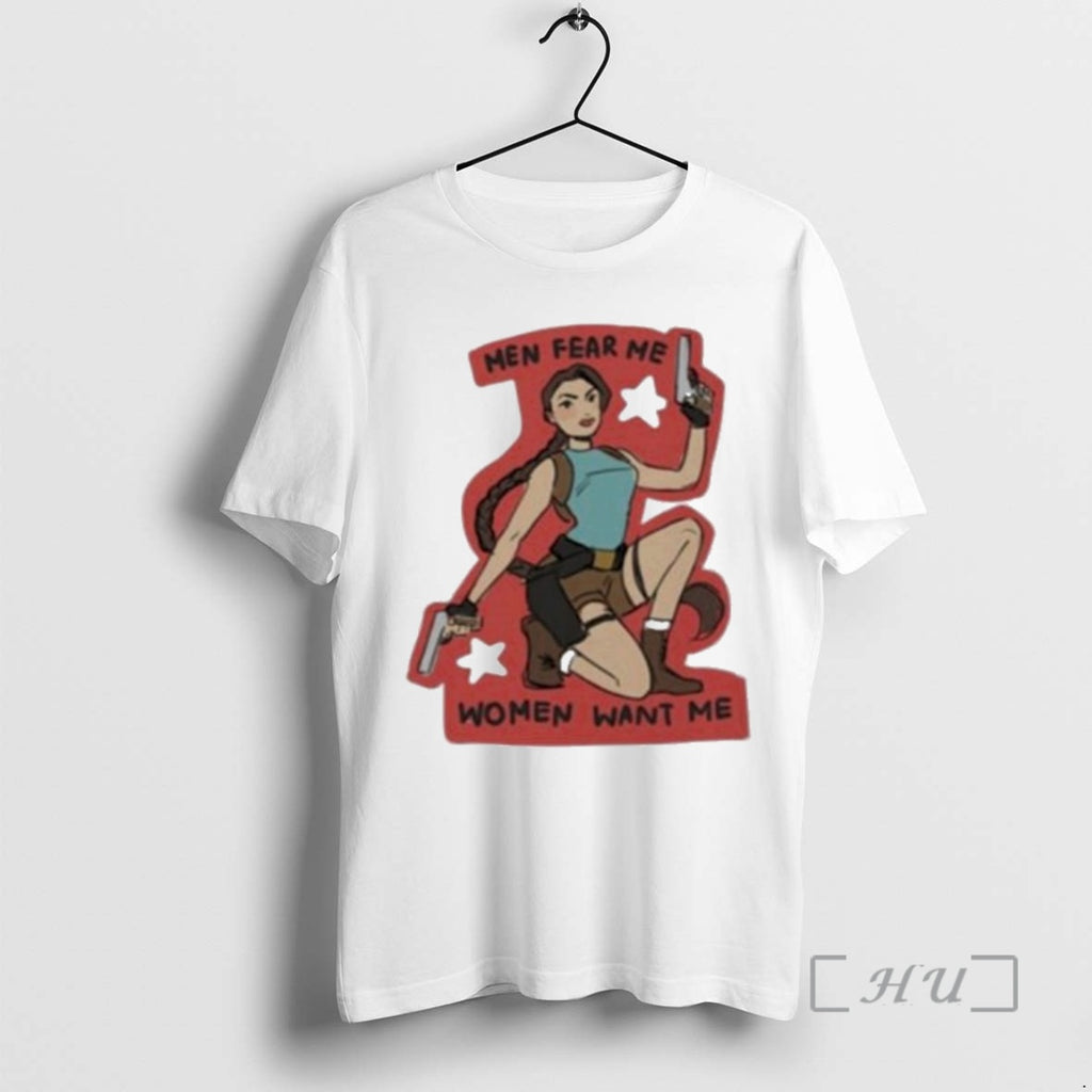 Officials Men Fear Me Women Want Me Woman Holding A Gun Premium T Shirts Sweater