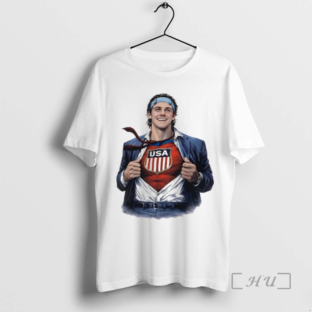 Officials Mens Hockey Usa Golden Goal 2026 Jack Hughes Super Man Parody Premium T Shirts