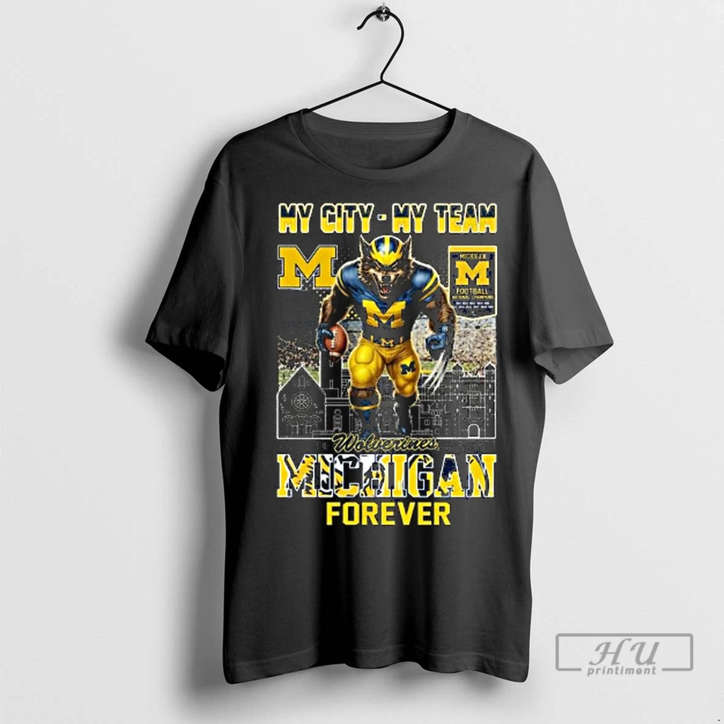 Officials Michigan Wolverines Mascot Forever My City My Team 2025 Long Sleve T Shirt