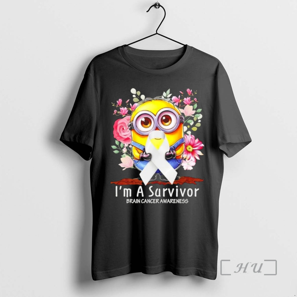 Officials Minions Im A Survivor Brain Cancer Awareness Flowers