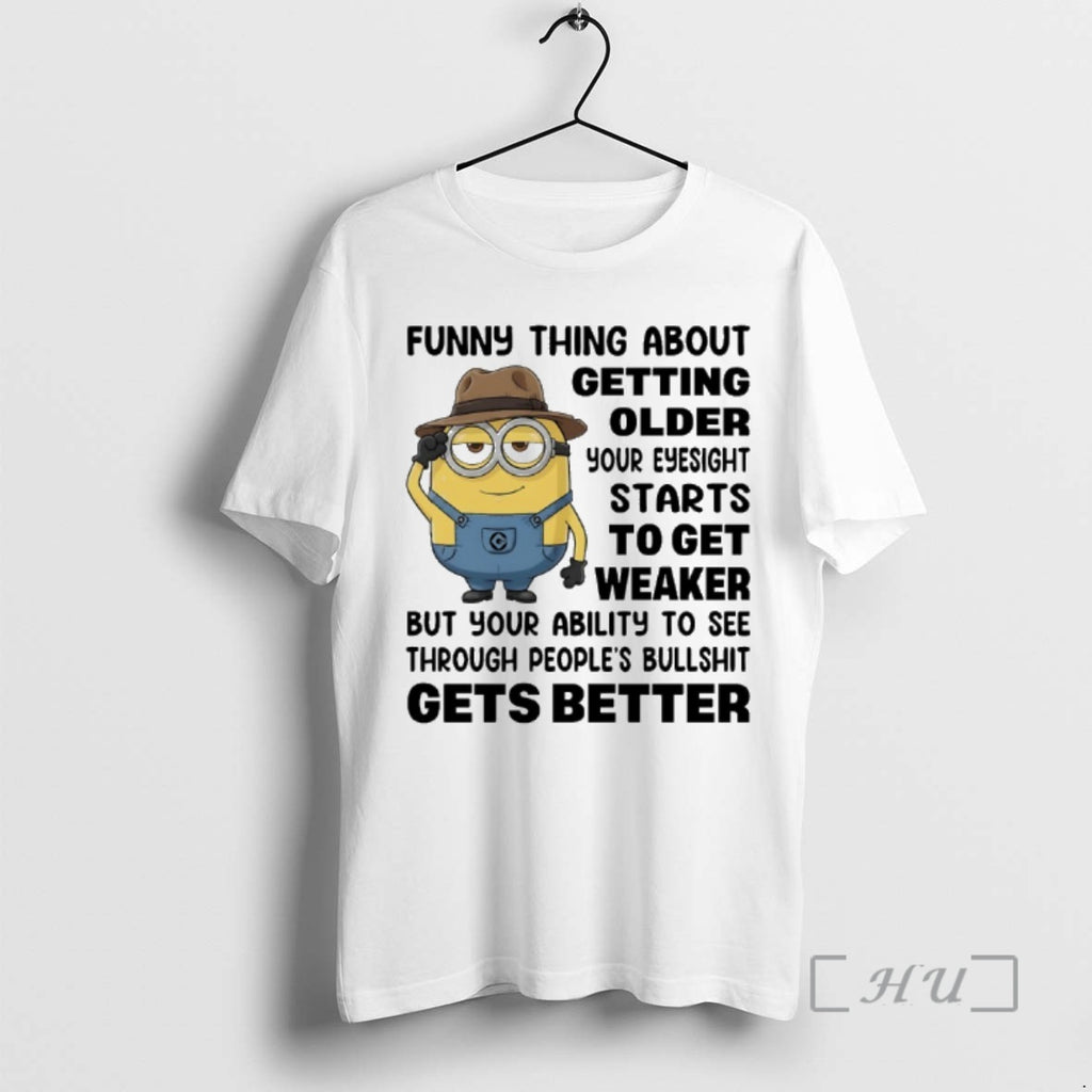 Officials Minions Cowboy Funny Thing About Getting Older Your Eyesight Starts To Get Weaker Premium