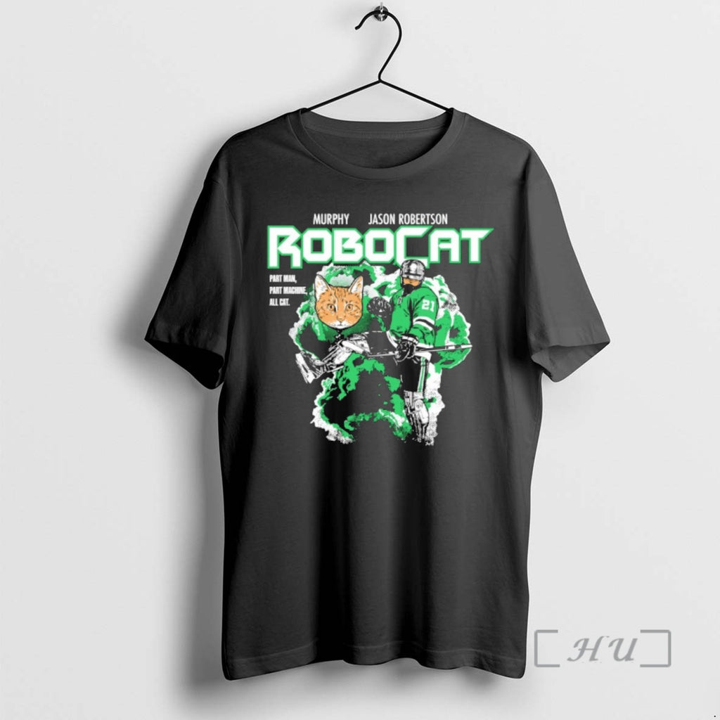 Officials Murphy X Jason Robertson Robocat Part Man Part Machine All Cat Premium T Shirts
