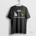 Officials Nlcs La Dodgers Vs Brewers 2025 Postseason T Shirt Sweater Unisex , , , Long Sleeve Tee