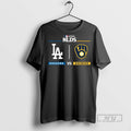 Officials Nlcs La Dodgers Vs Brewers 2025 Postseason T Shirts s Unisex , , , Long Sleeve Tee