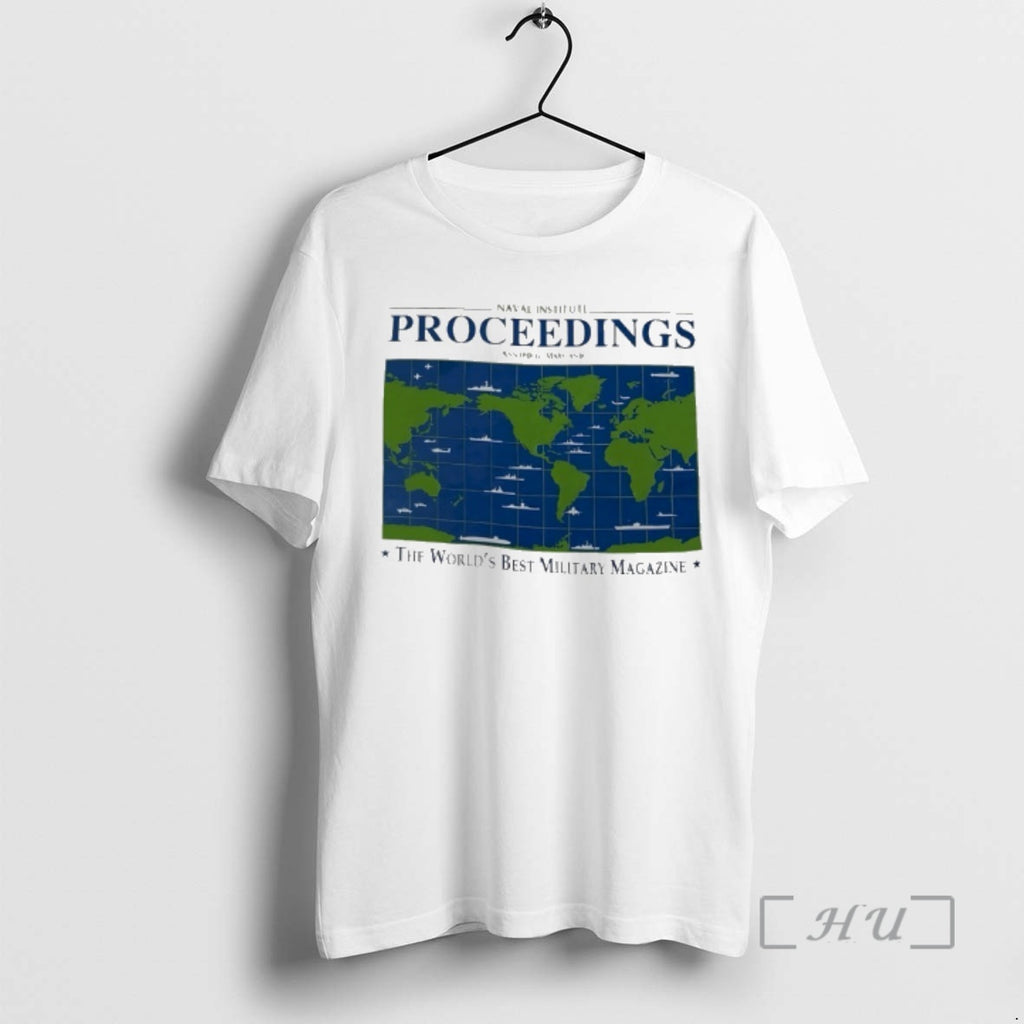Officials Naval Institute Proceedings The Worlds Best Military Magazine Map Graphic Premium T Shirts Sweater