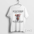 Officials Never Underestimate Old Woman Who Still Rides Motorcycles In Her Seventies Premium T Shirts