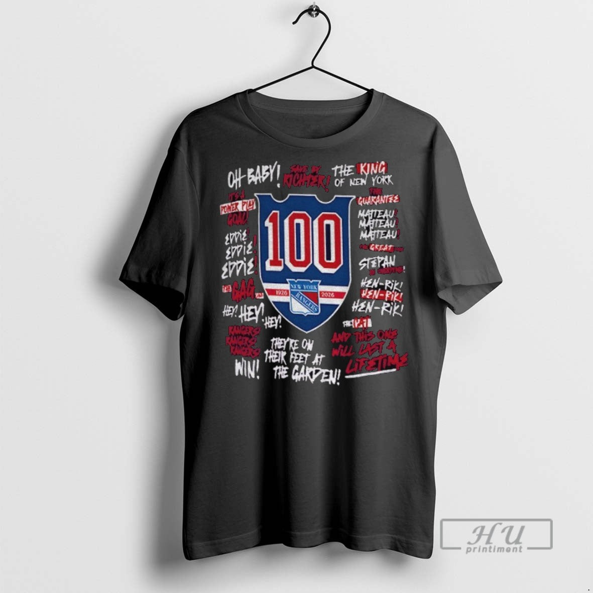 Officials New York Rangers 100 Years Oh Baby The King Of New York Hen Rik Unisex , , , Long Sleeve Tee