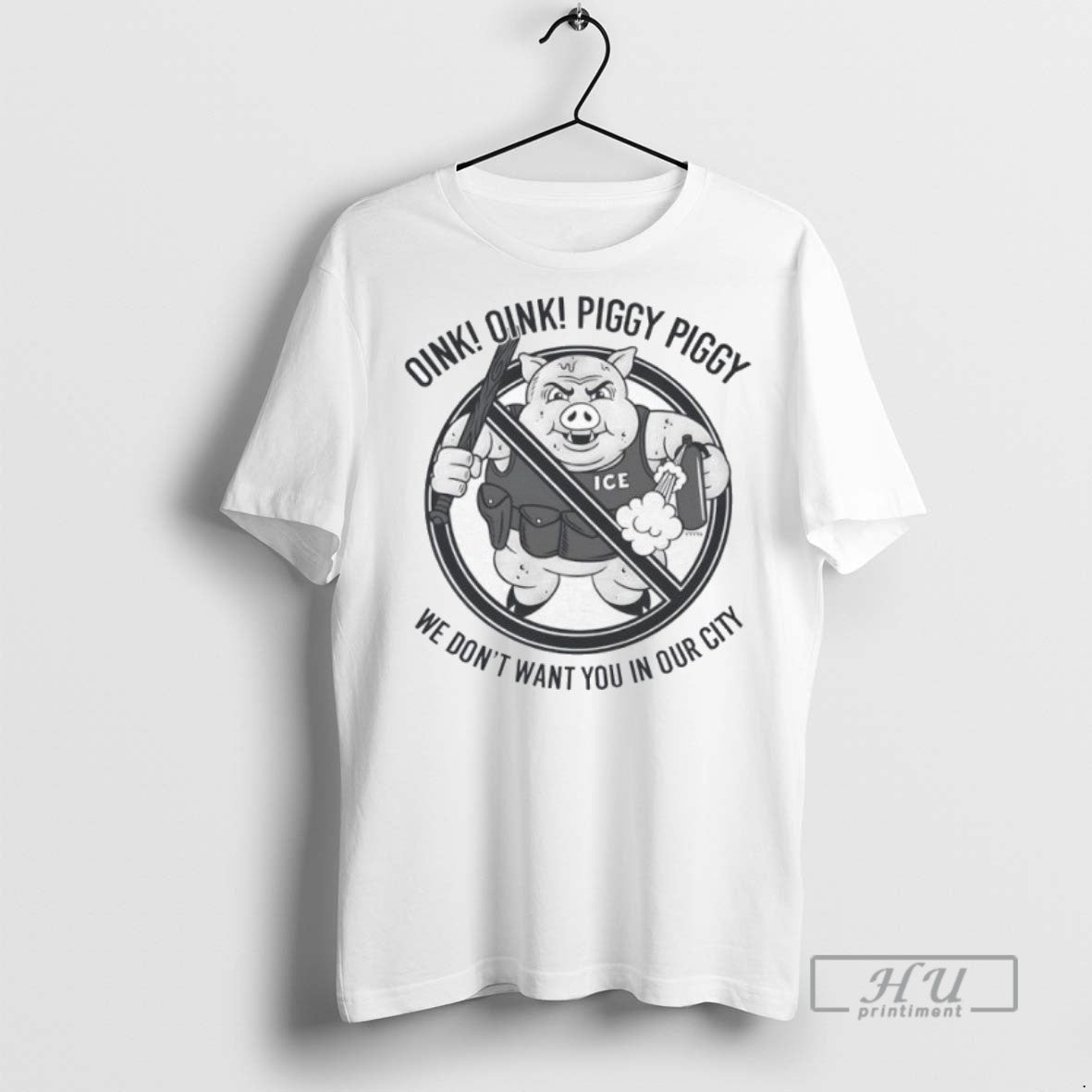 Officials Oink Oink Piggy Piggy We Dont Want You In Our City Ice Unisex , , , Long Sleeve Tee