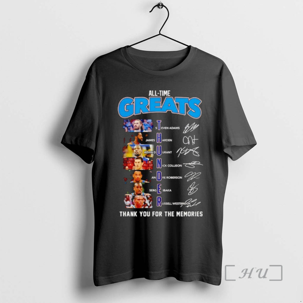 Officials Oklahoma City Thunder All Time Greats Steven Adams James Harden Kevin Durant Signature Premium