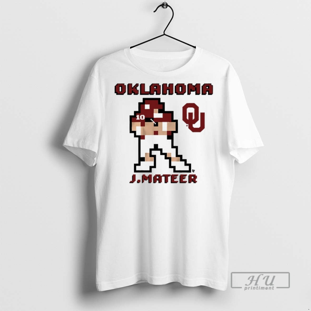 Officials Oklahoma Sooners Football John Mateer Pixel T Shirts s Unisex , , , Long Sleeve Tee