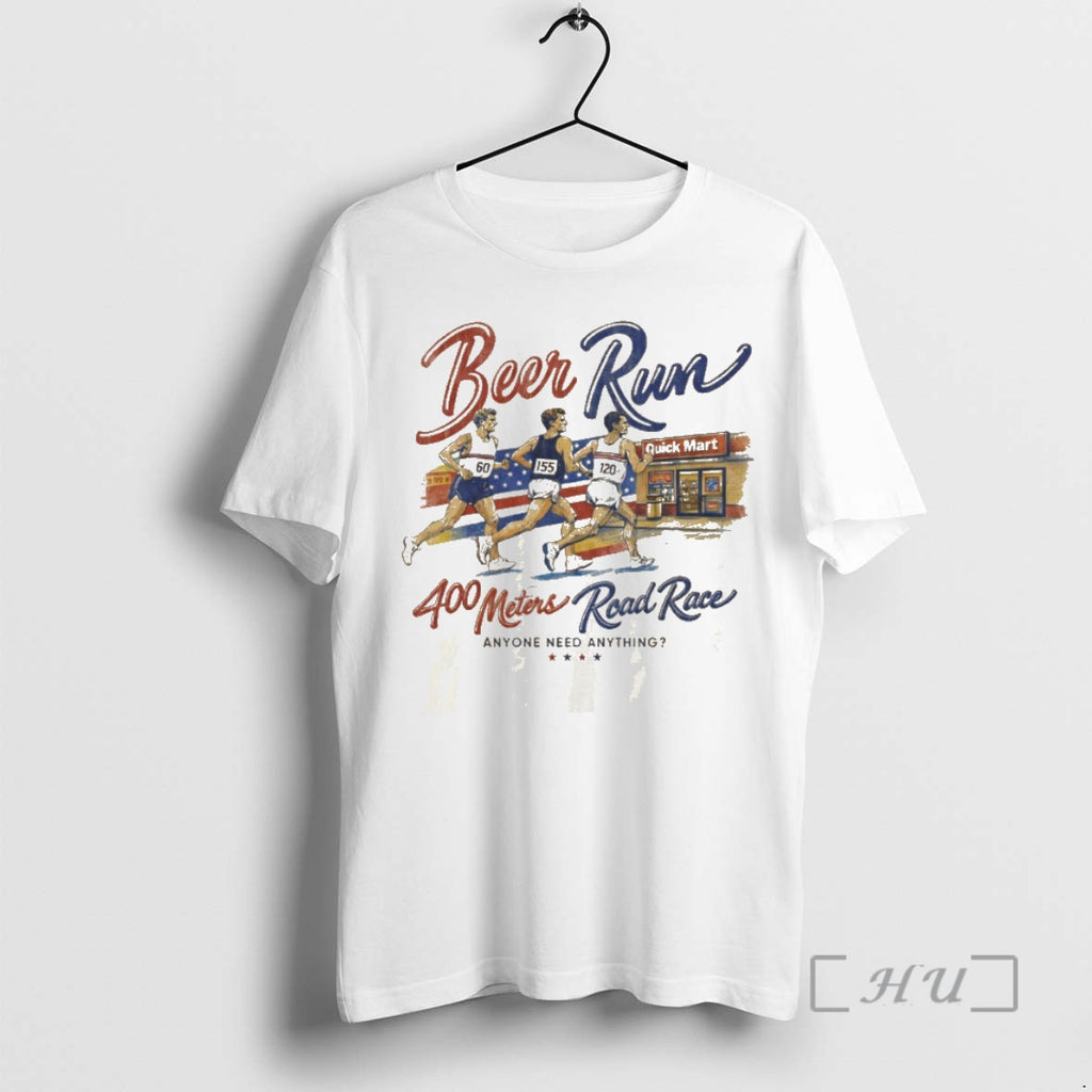 Officials Olympic Beer Run 400 Meters Read Race