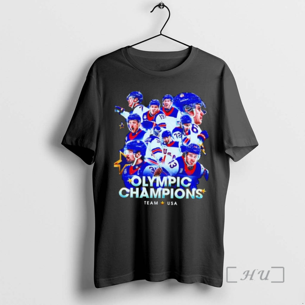 Officials Olympic Champions Team Usa Ice Hockey Players Graphic