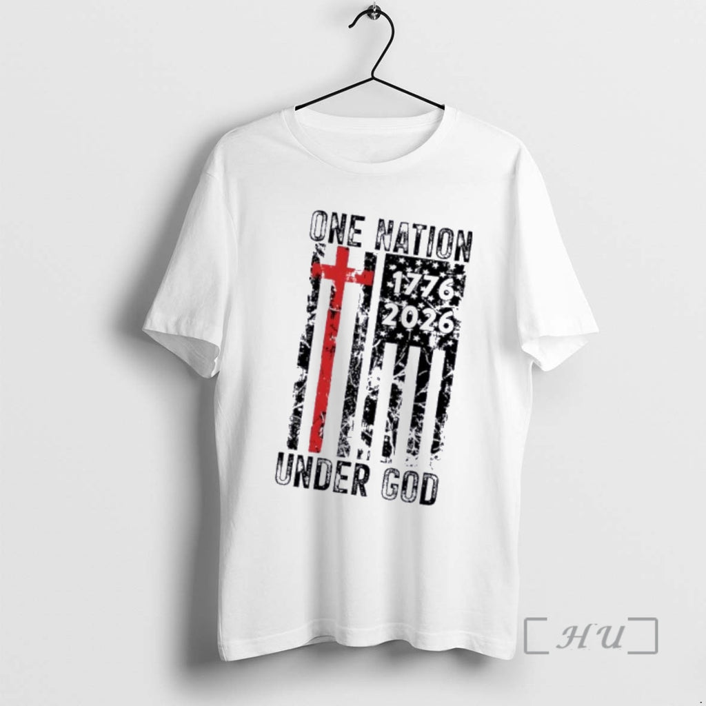 Officials One Nation Under God 250 Years 1776 2026 Us Flag Premium T Shirts Sweater