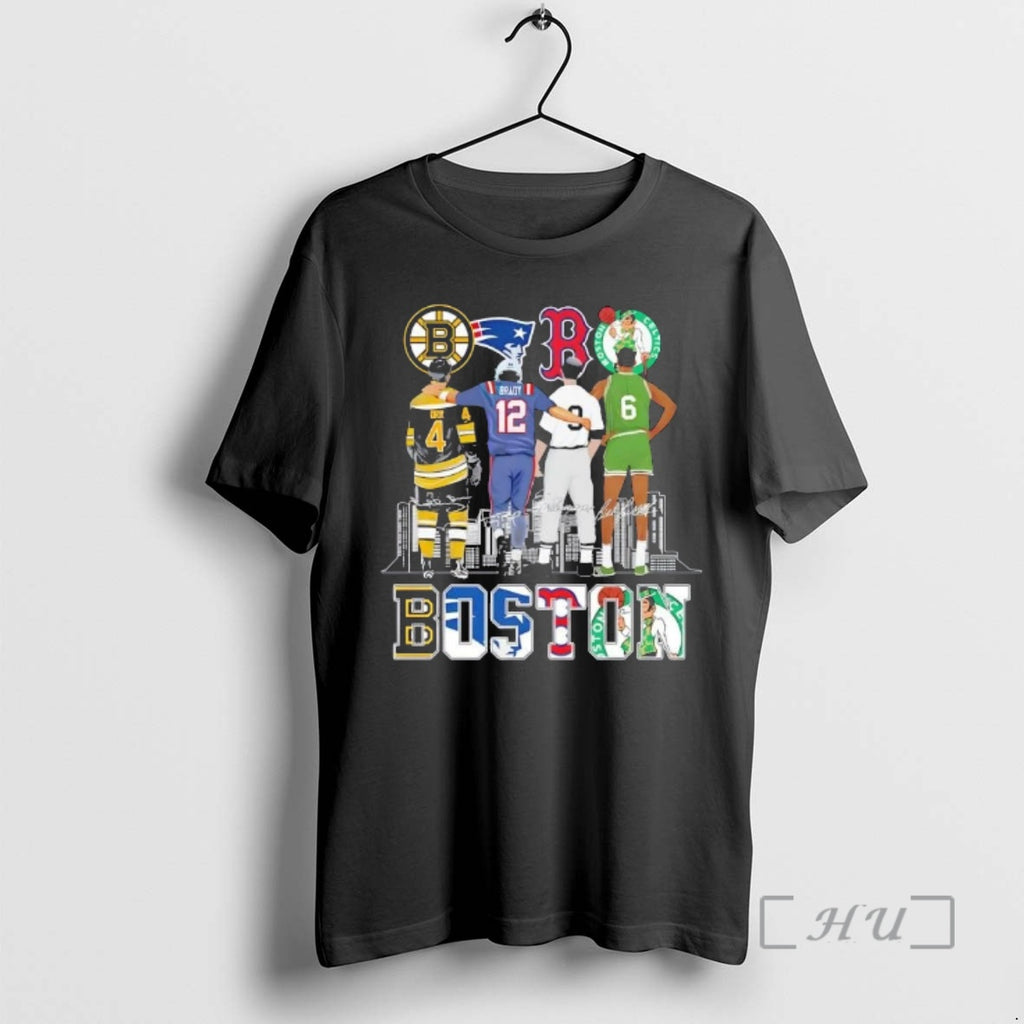 Officials Orr Boston Bruins And Legends Boston City Sports Skyline Signatures Premium T Shirts Sweater