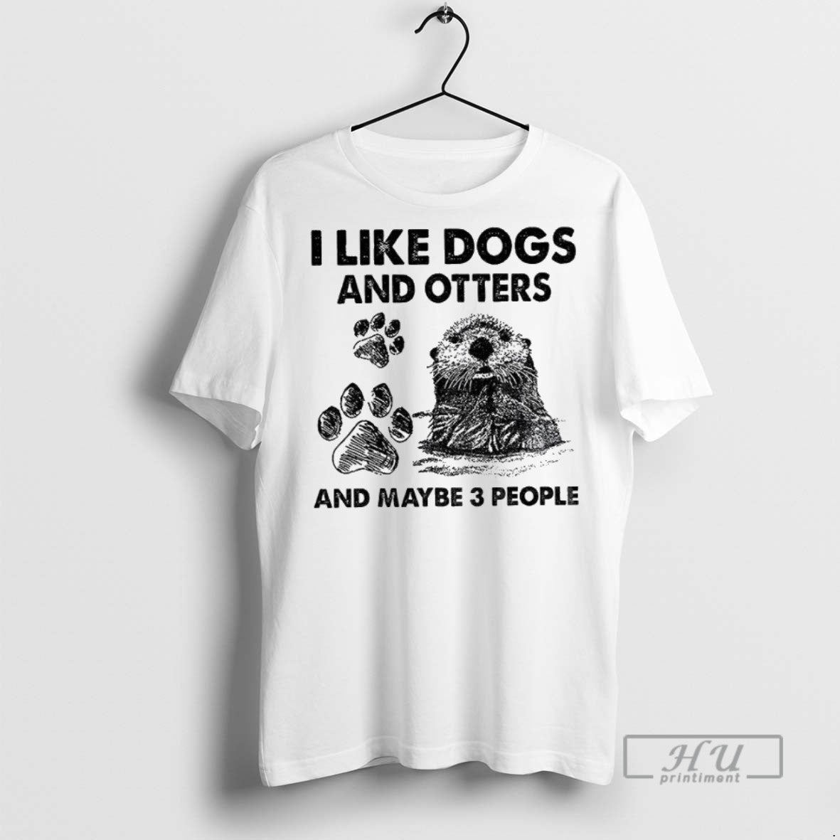 Officials Otter I Like Dogs And Otters And Maybe 3 People T Shirt s Unisex , , , Long Sleeve Tee