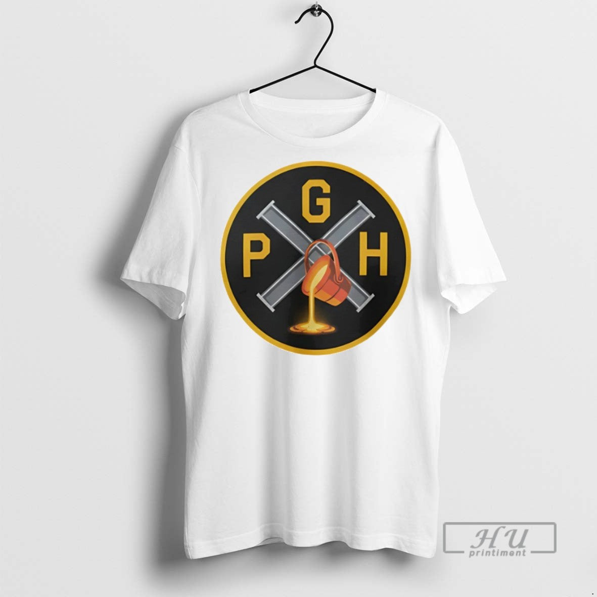 Officials Pgh Emblem Steel T Shirts s Unisex , , , Long Sleeve Tee