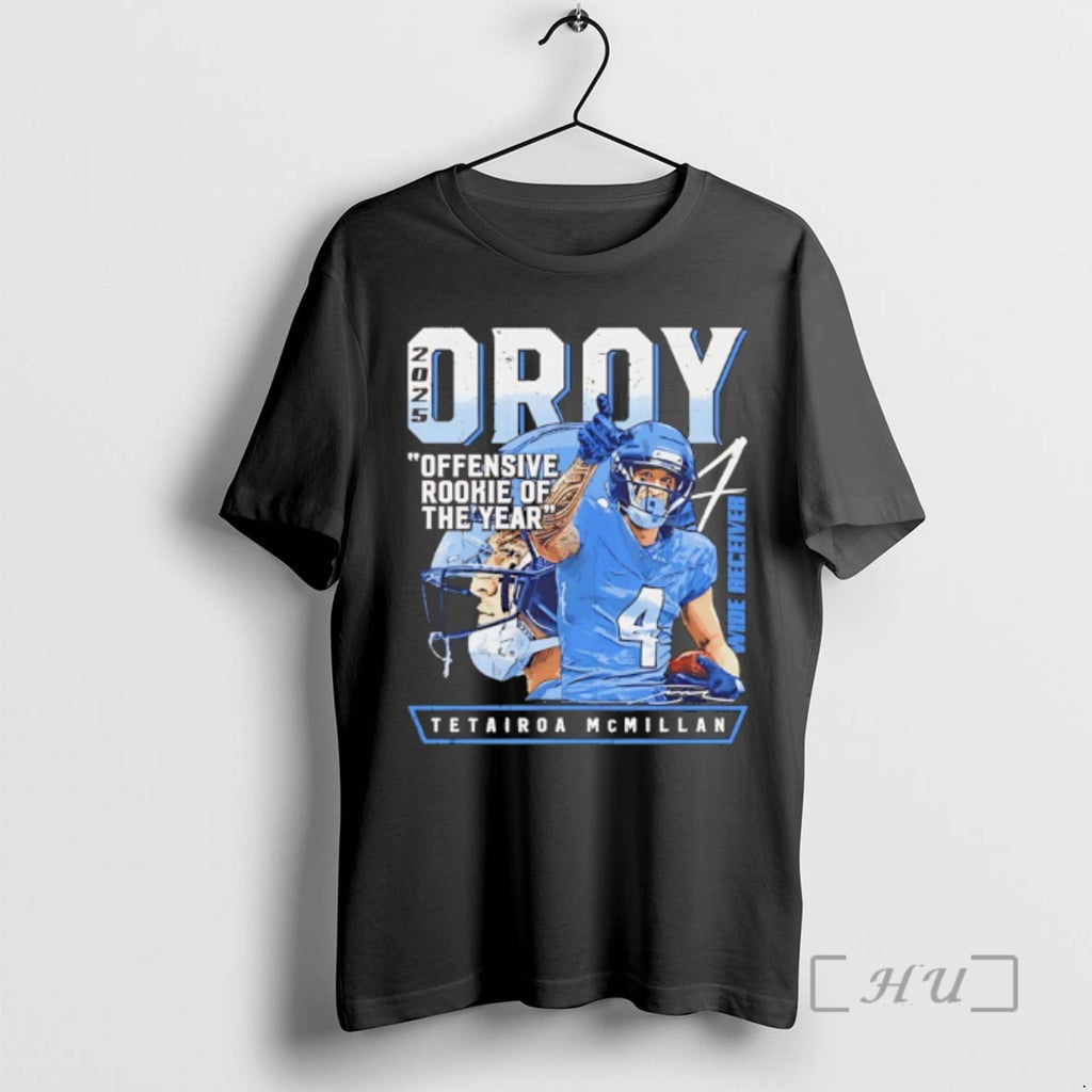 Officials Panthers Tetairoa Mcmillan Offensive Rookie Of The Years 2025 Oroy Premium T Shirts Sweater