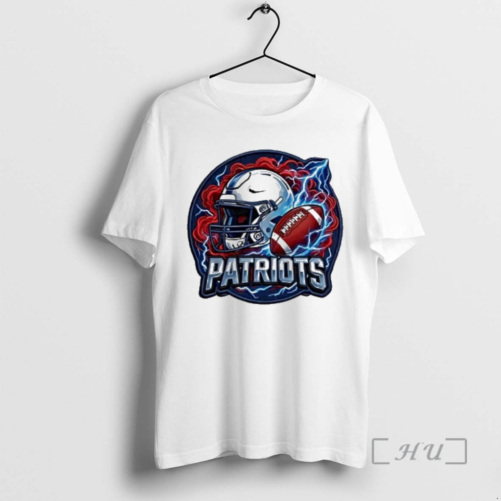 Officials Patriots Football Helmet Lightning Bolt Red Smoke Badge