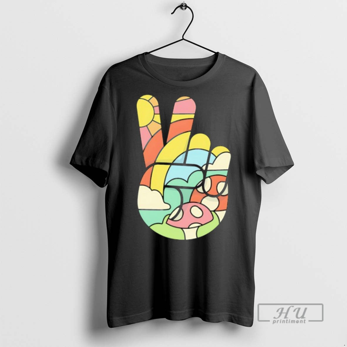 Officials Peaceful Doodle A Hand Making The Peace Sign T Shirt s Unisex , , , Long Sleeve Tee