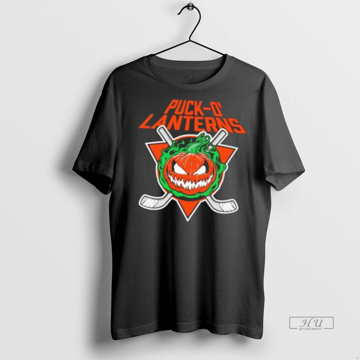Officials Puck O Lanterns Pumpkin Hockey Logo T Shirt Sweater Unisex , , , Long Sleeve Tee