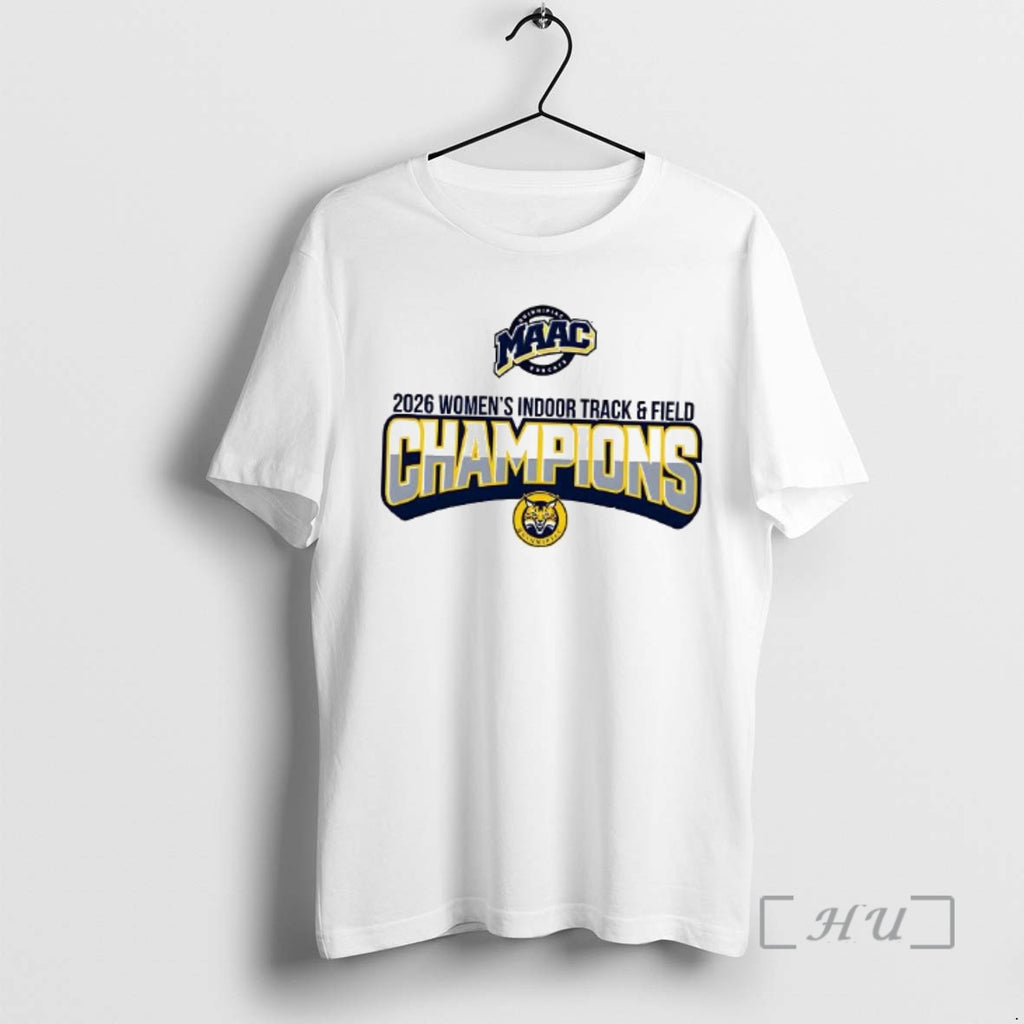 Officials Quinnipiac Bobcats 2026 Womens Indoor Track And Field Champions Woman Premium T Shirts Sweater