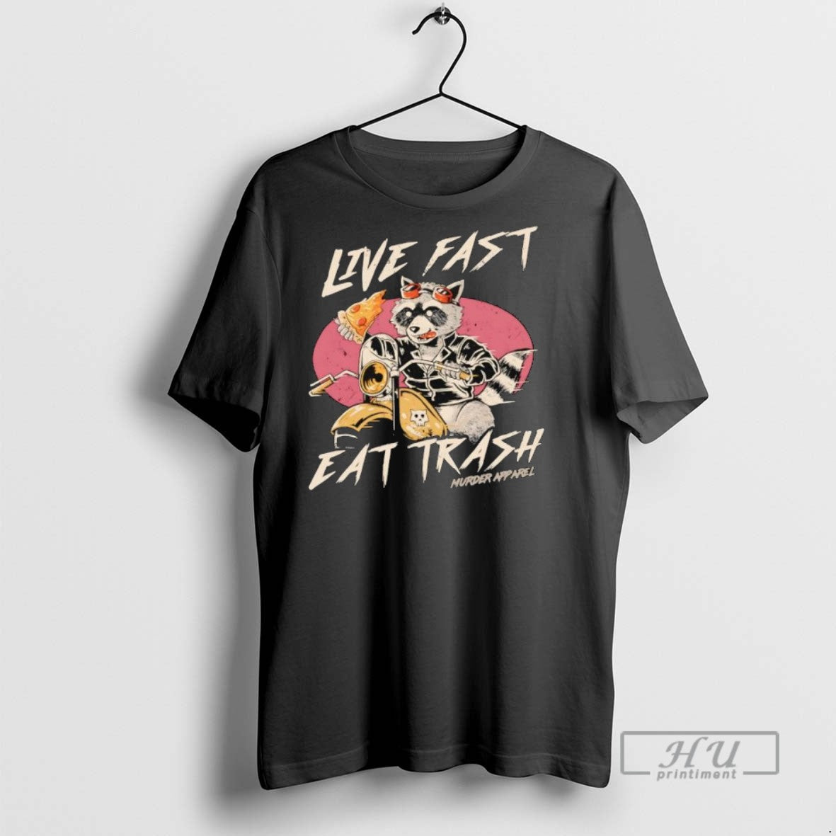 Officials Raccoon Pizza Live Fast Eat Trash T Shirt s Unisex , , , Long Sleeve Tee