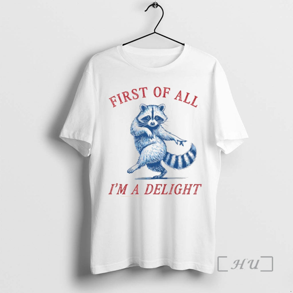 Officials Raccoon First Of All Im A Delight Vintage