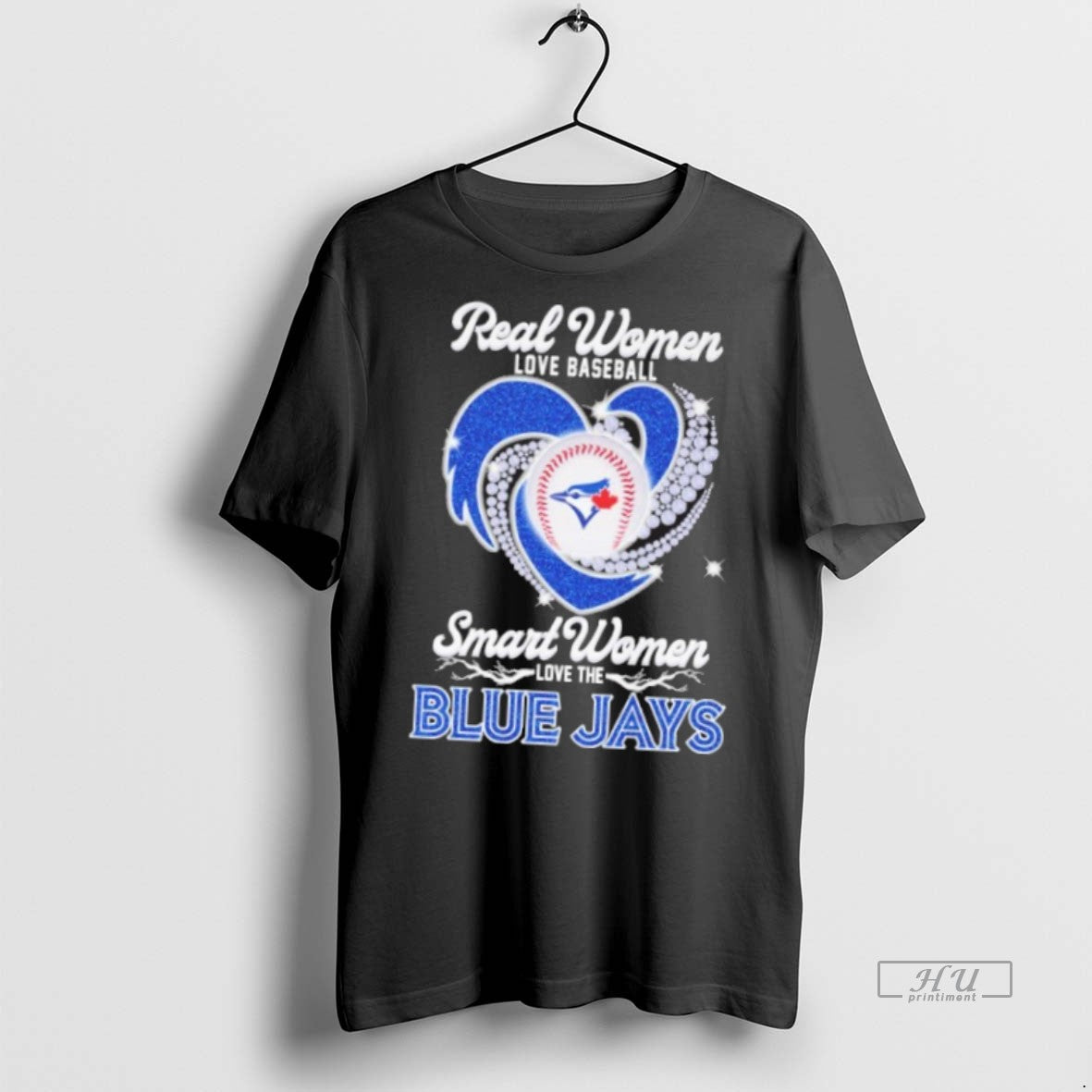 Officials Real Women Love Baseball Heart Logo Smart Women Love The Blue Jays Unisex , , , Long Sleeve Tee