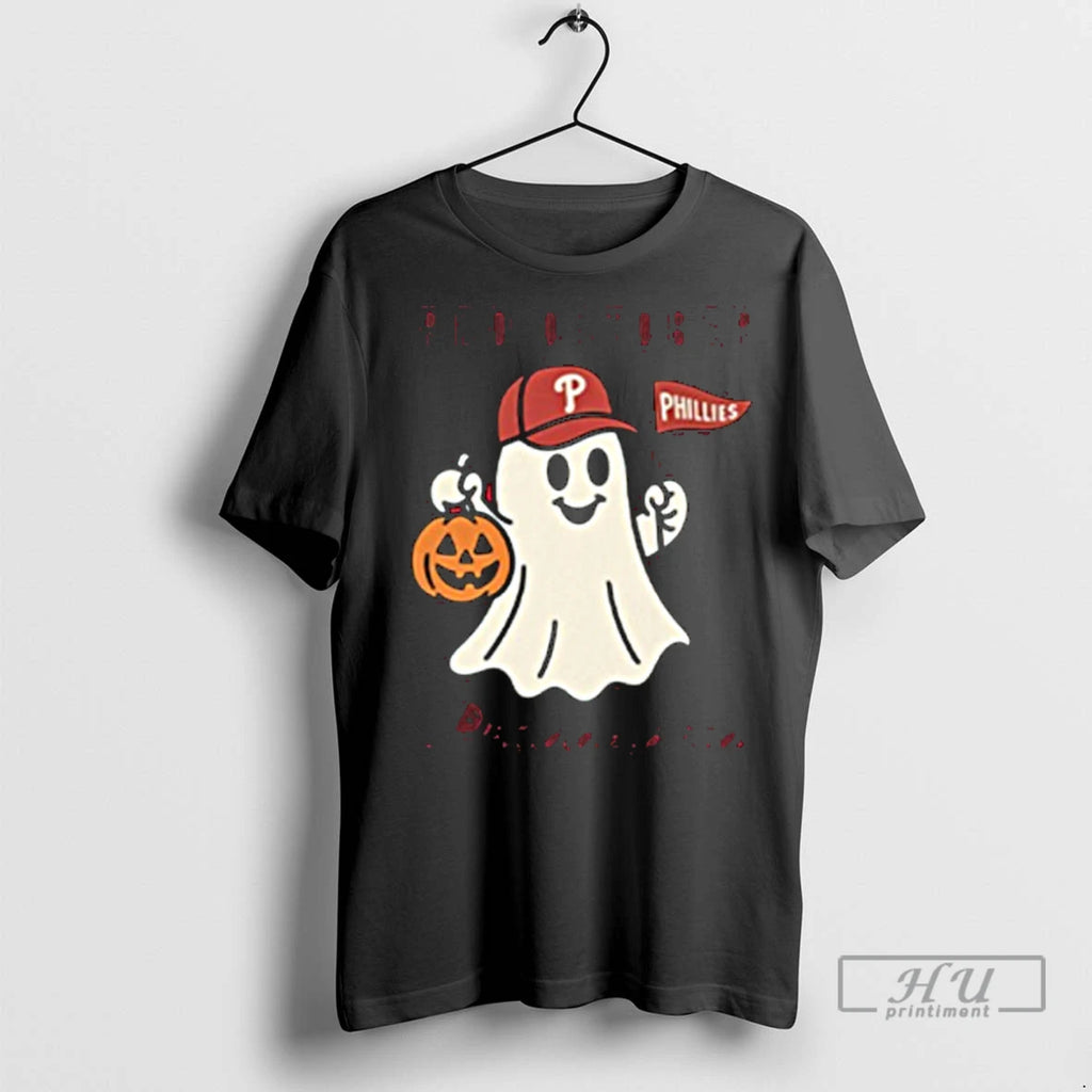 Officials Red October Philadelphia Phillies Halloween Ghost T Shirts