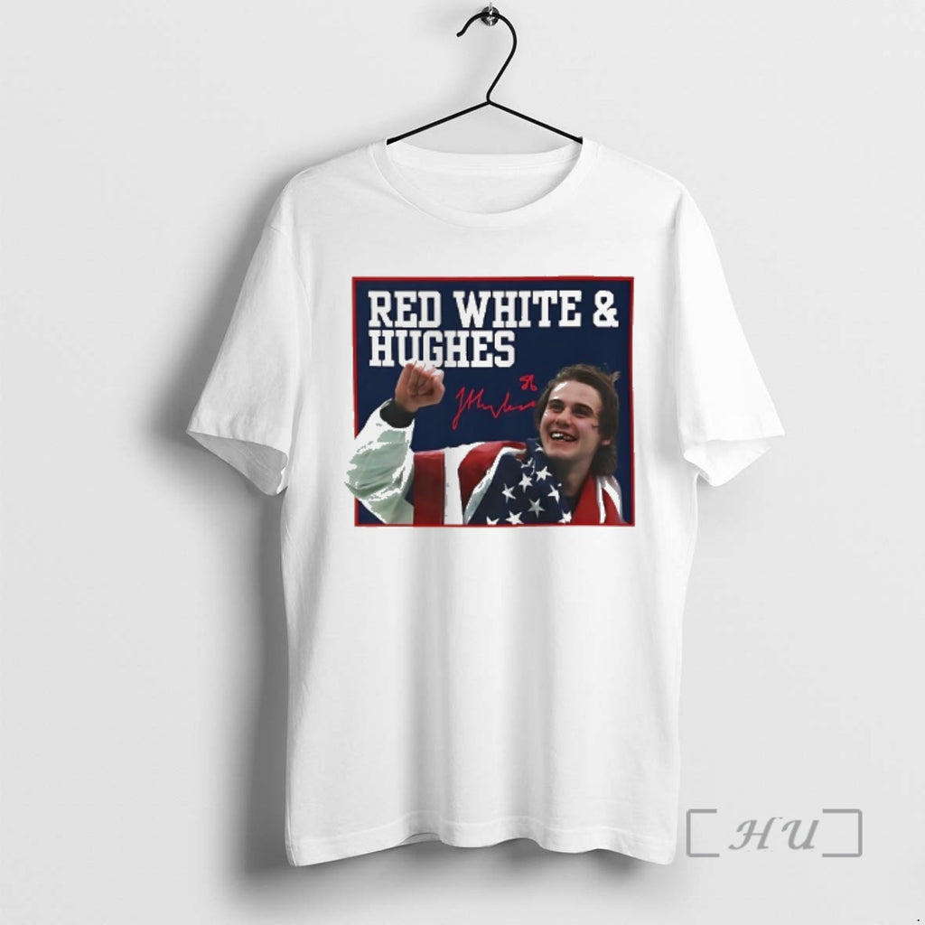 Officials Red White And Hughes Usa Hockey Golden Goal 2026 Winter Olympics Premium T Shirts
