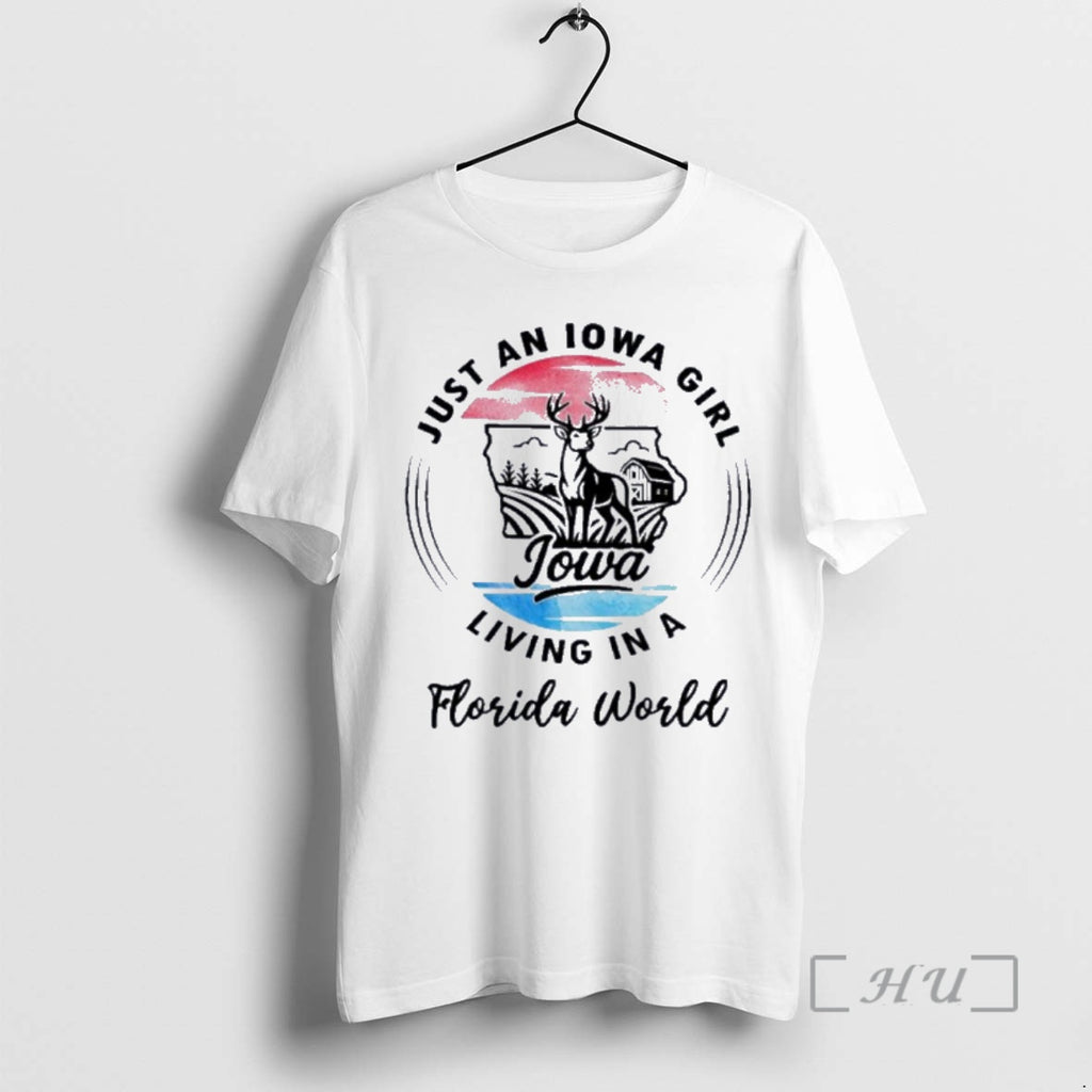 Officials Reindeer Just An Iowa Girl Living In A Florida World Premium T Shirts Sweater