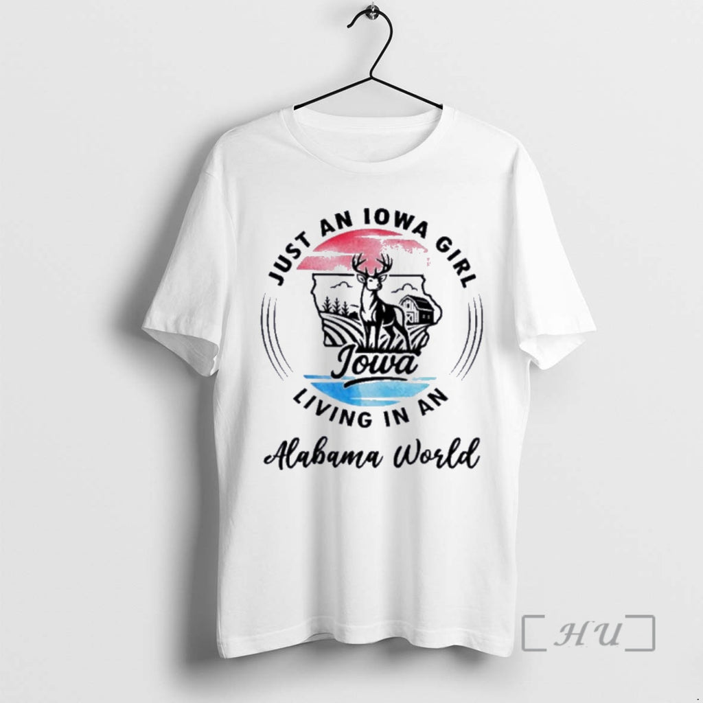 Officials Reindeer Just An Iowa Girl Living In An Alabama World Premium T Shirts Sweater