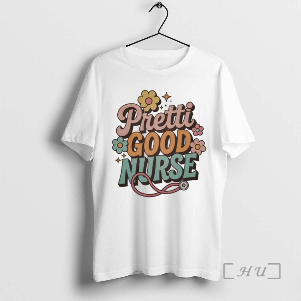 Officials Retro Flower Pretti Good Nurse