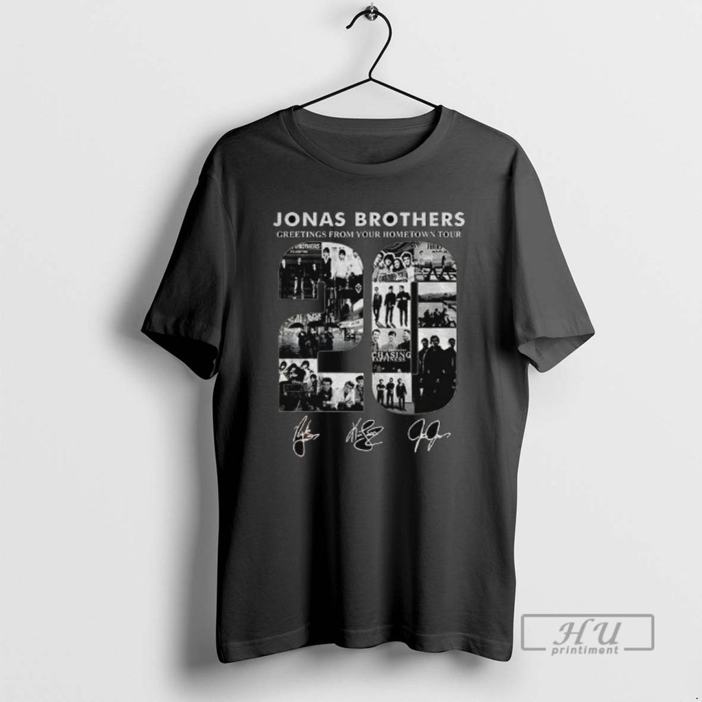 Officials Retro Jonas Brothers Tour Greetings From Your Hometown Tour Signature T Shirt