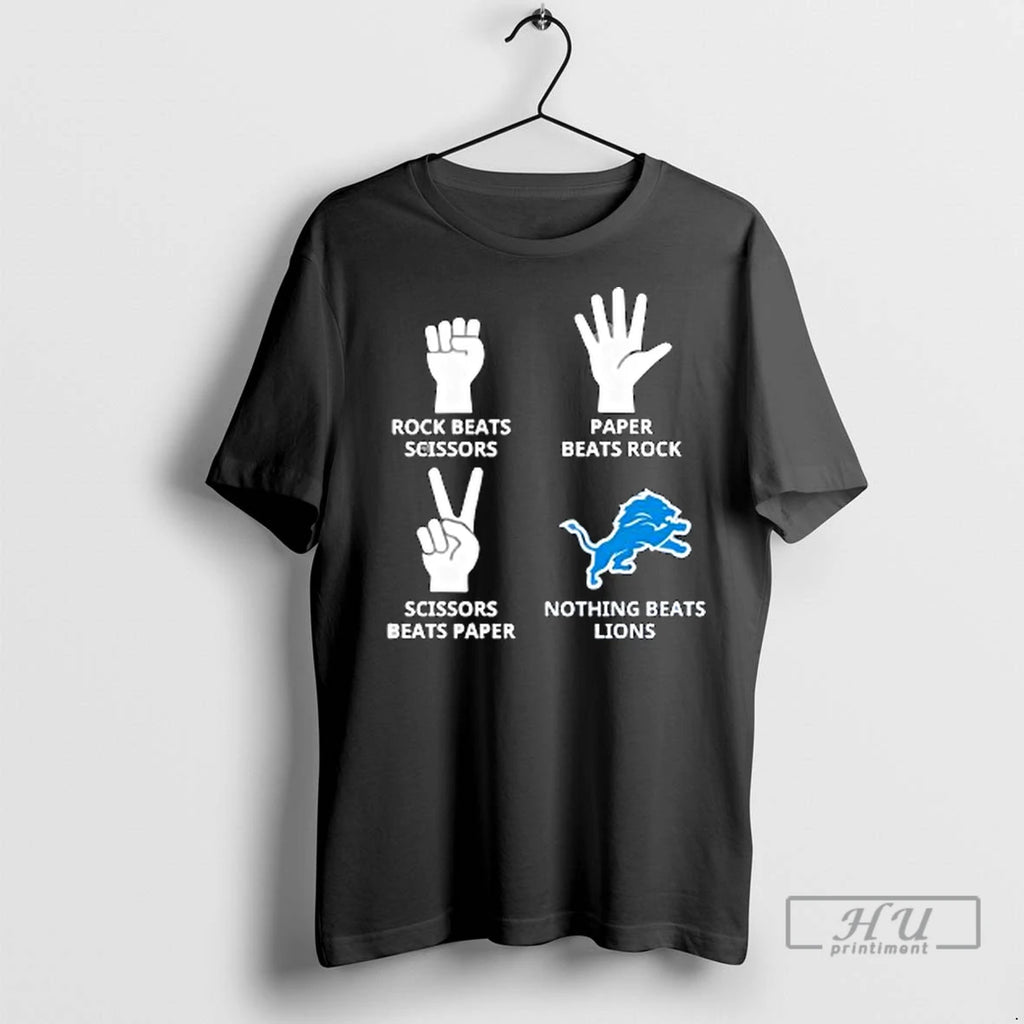 Officials Rock Beats Scissors V Paper Beats Rock Scissors Beats Paper Nothing Beats Detroit Lions