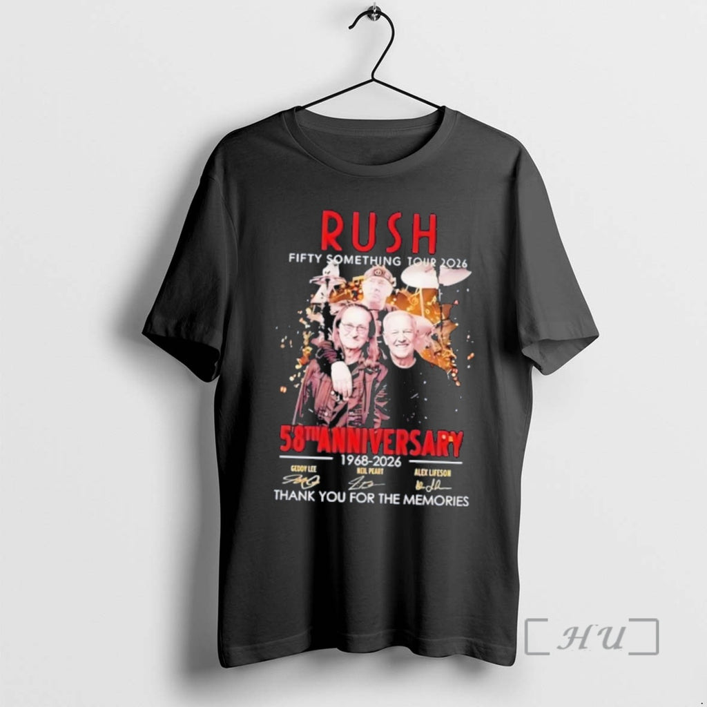 Officials Rush Fifty Something Tour 2026 58th Anniversary 1968 2026 Signatures Premium T Shirts Sweater
