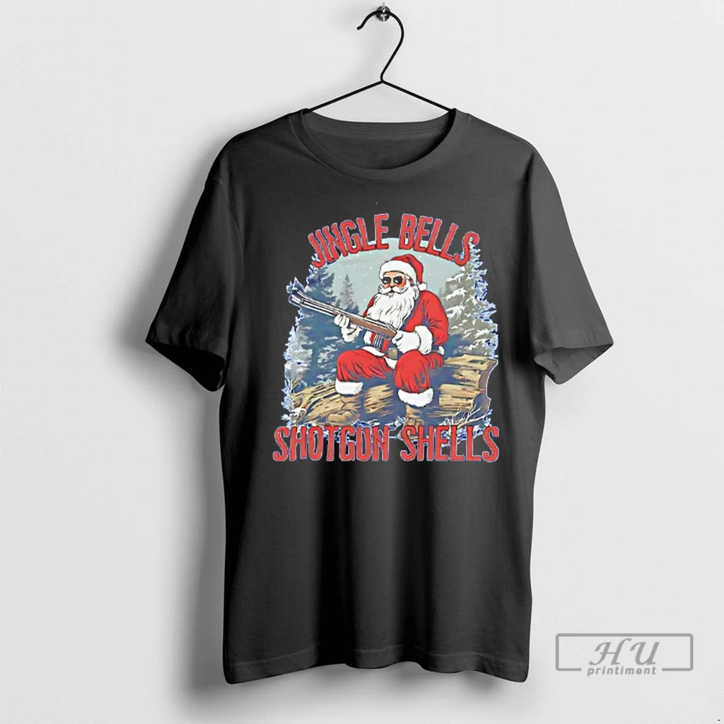 Officials Santa Claus Jingle Bells Shotgun Shells Christmas T Shirt