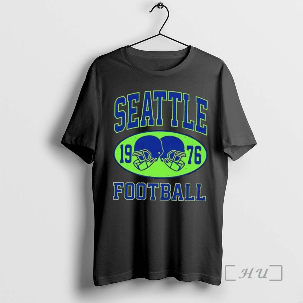 Officials Seattle 1976 Football Vintage Distressed Double Helmet Oval