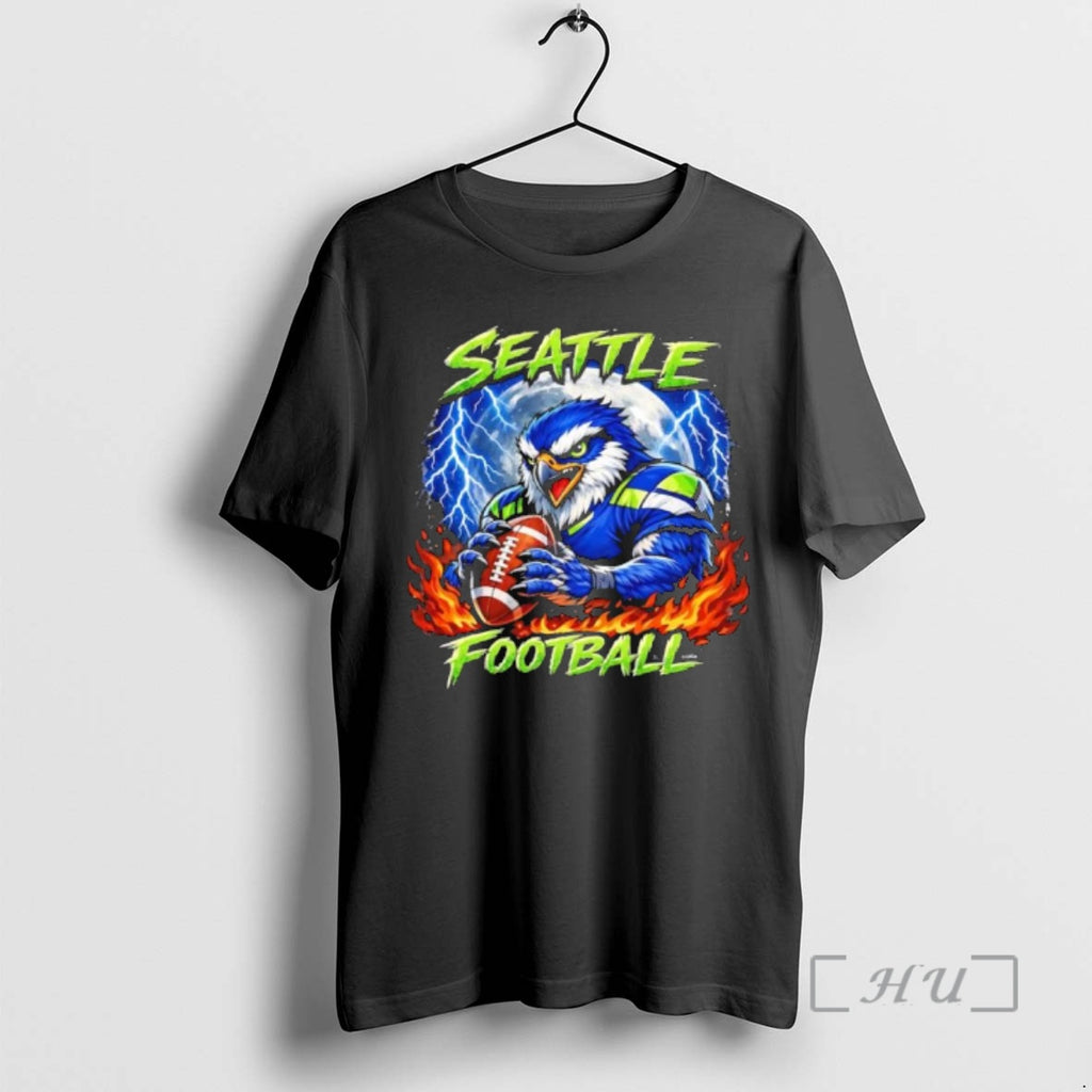 Officials Seattle Football Fierce Eagle Full Moon Lightning Fire