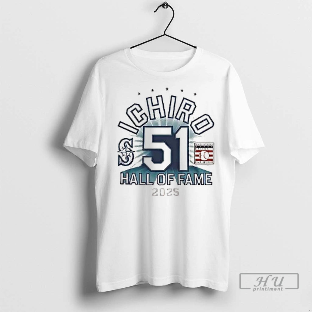 Officials Seattle Mariners Ichiro 2025 Hall Of Fame 2 Sided T Shirt