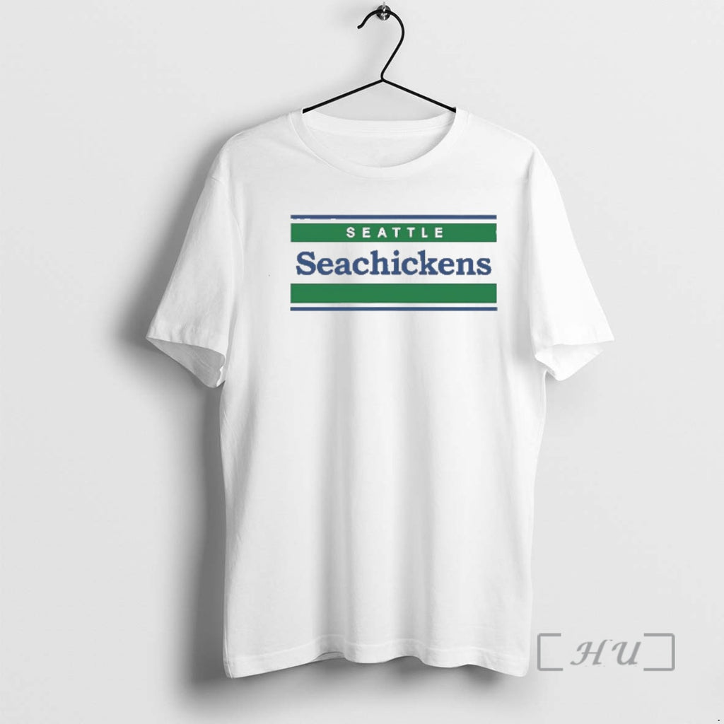 Officials Seattle Seachickens Green And Blue Stripes Football Parody Sports