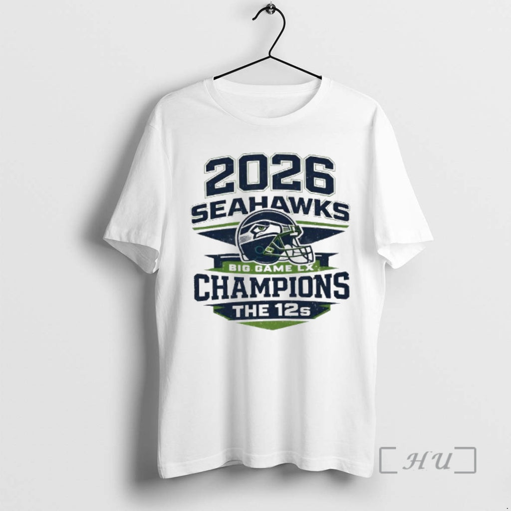 Officials Seattle Seehawks Champions Big Game Lx The 12x Football Helmet Premium T Shirts Sweater