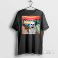 Officials Skeleton The Scream Edvard Munchs Famous T Shirt s Unisex , , , Long Sleeve Tee
