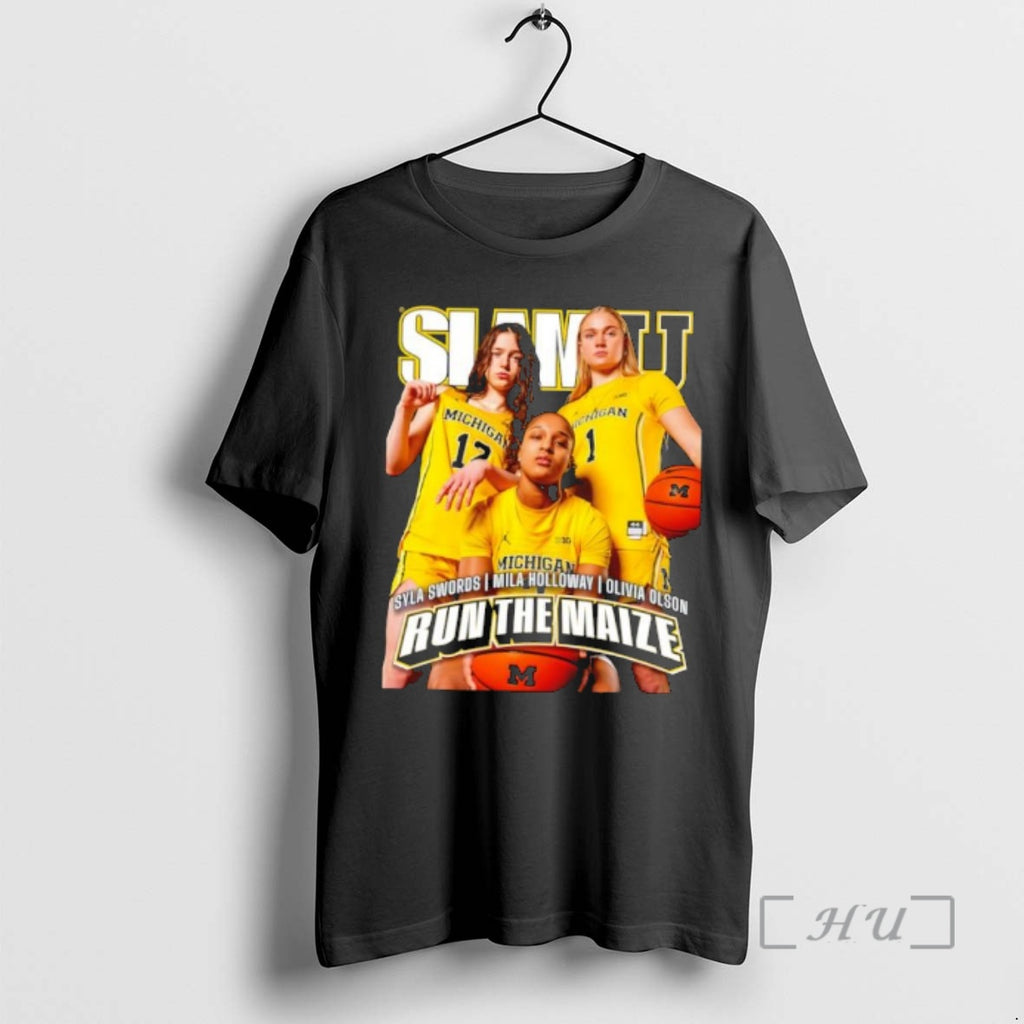 Officials Slam Michigan Syla Swords Mila Holloway Olivia Olson Run The Maize Premium T Shirts