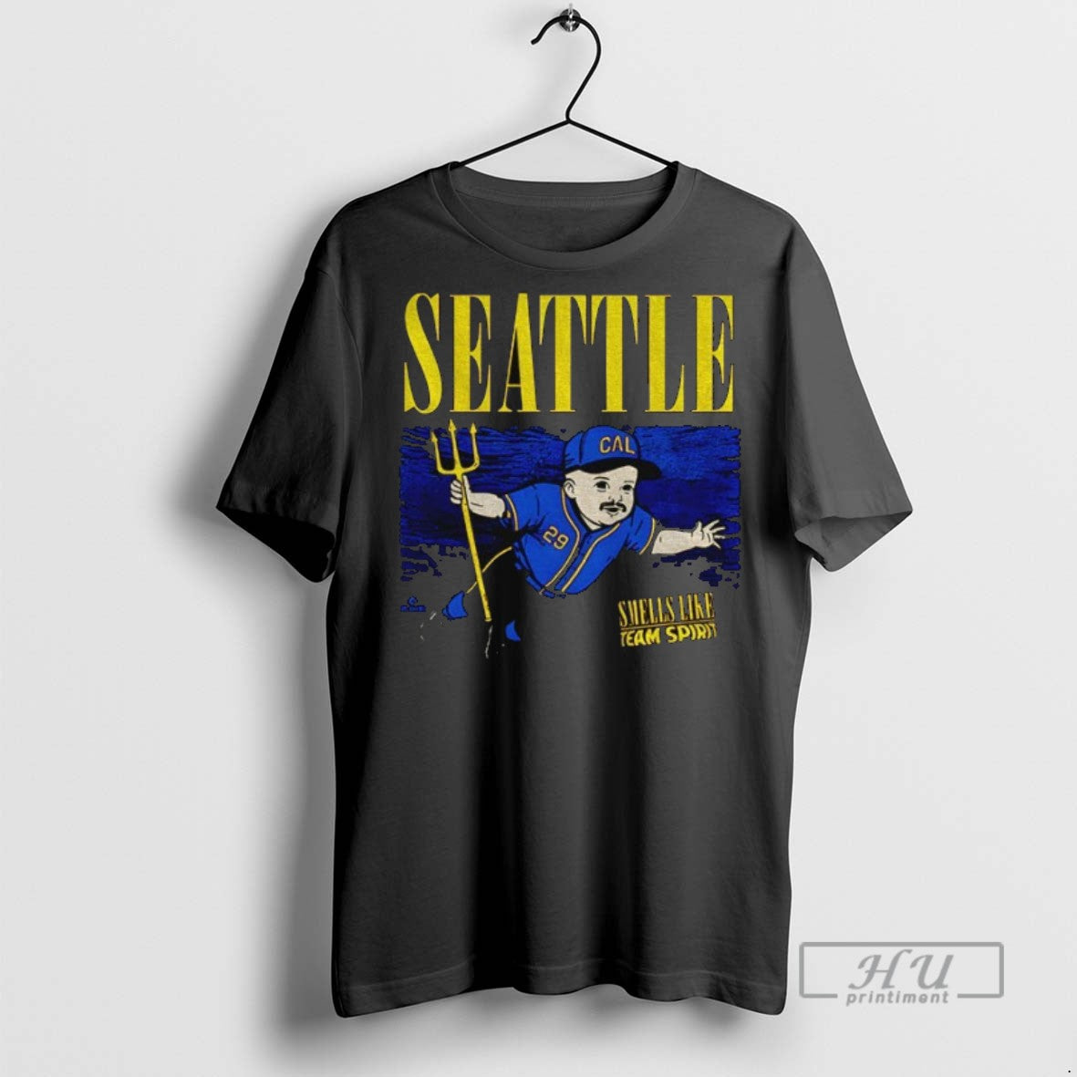 Officials Smells Like Team Spirit Cal Raleigh Seattle Mariners Never Mind Movie Style Unisex , , , Long Sleeve Tee