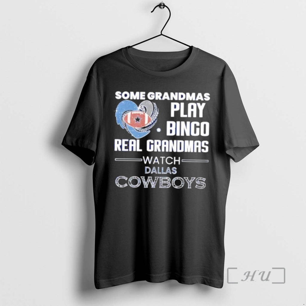 Officials Some Grandmas Play Bingo Real Grandmas Watch Dallas Cowboys 2026 Premium T Shirts Sweater