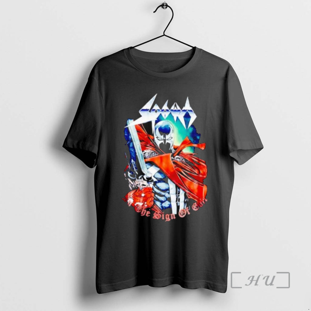 Officials Spawn In The Sign Of Evil Superhero Holding Large Sword Premium T Shirts Sweater